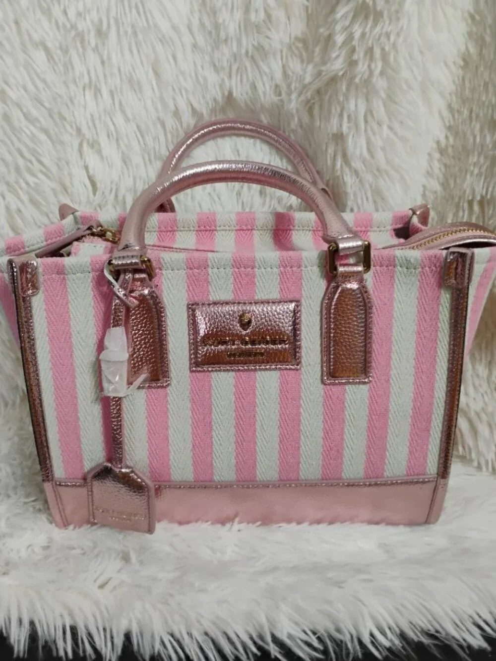 Kurt Geiger London Small Chiswick Shopper Pink Combo NWT - Picture 2 of 15